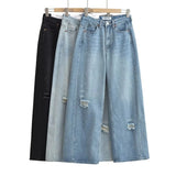 Women Jeans Hot Girl Make Old Ripped Loose Slimming