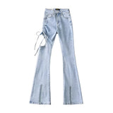 Women Jeans Hot Girl Bell-Bottom Pants Slim Fit