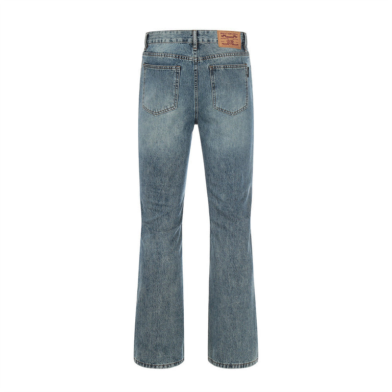 Men Jeans Horn Shell Ripped Trendy Loose