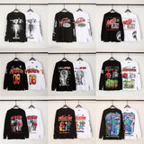 Hellstar long-sleeve T-shirt graffiti portrait print loose version casual long sleeve