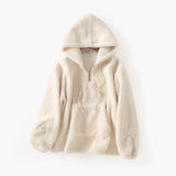 Women Hoodie Lambswool Velvet Padded Loose Casual