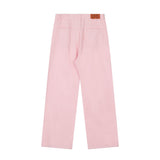Men Jeans Hip Hop Loose Leisure Pure Color All-Matching