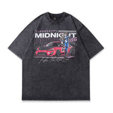 Men's T-Shirt Cartoon Vintage Print Oversize Heavy Distressed