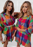 Women Dress Loose Long Sleeve Shirt Dress