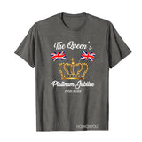 Inspired by Queen's Platinum Jubilee 2022 Elizabeth 70 Years T-shirt Printed Short Sleeve T-shirt