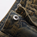 Men Jeans Personalized Line Pressing Stitching