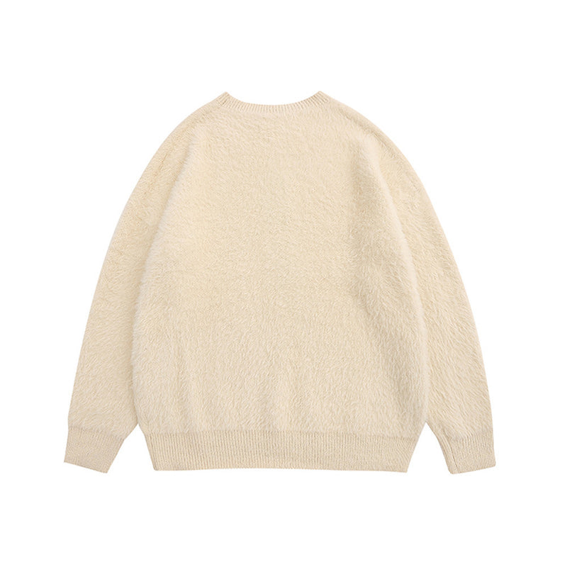 Men Sweater Cartoon Animal Rabbit Pattern Sweater