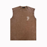 Purple Brand Distressed Tank T Shirts Distressed Sleeveless T-shirt Vest