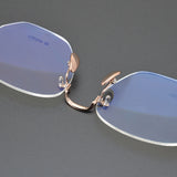 CHH Chrome Hearts Glasses Ultra Light Titanium Frameless Wide Myopia Glasses Frame