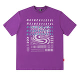 Men T-Shirt Rose Floral Print Oversize All-Match Loose