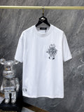 Chh Chrome Hearts T Shirts Summer three-dimensional Sanskrit embroidered alphabet casual short-sleeved T-shirt