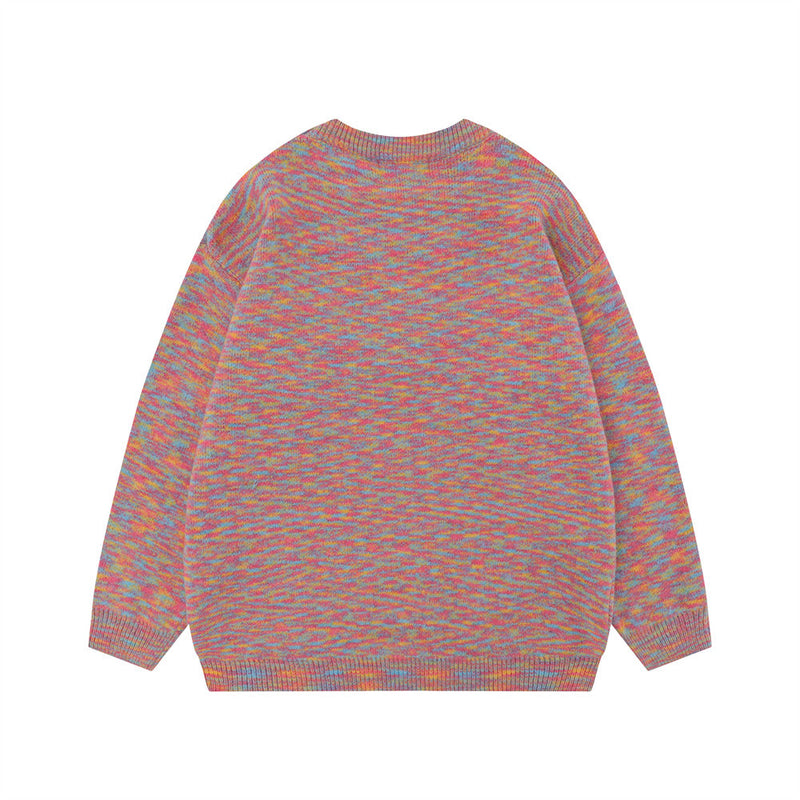 Men Sweater Jacquard Floral Wool