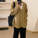 Women Knitted Cardigan Simple Casual Loose
