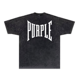 Purple Brand Distressed T Shirts Short Sleeve