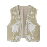 Women Vest Casual Vest Embroidery
