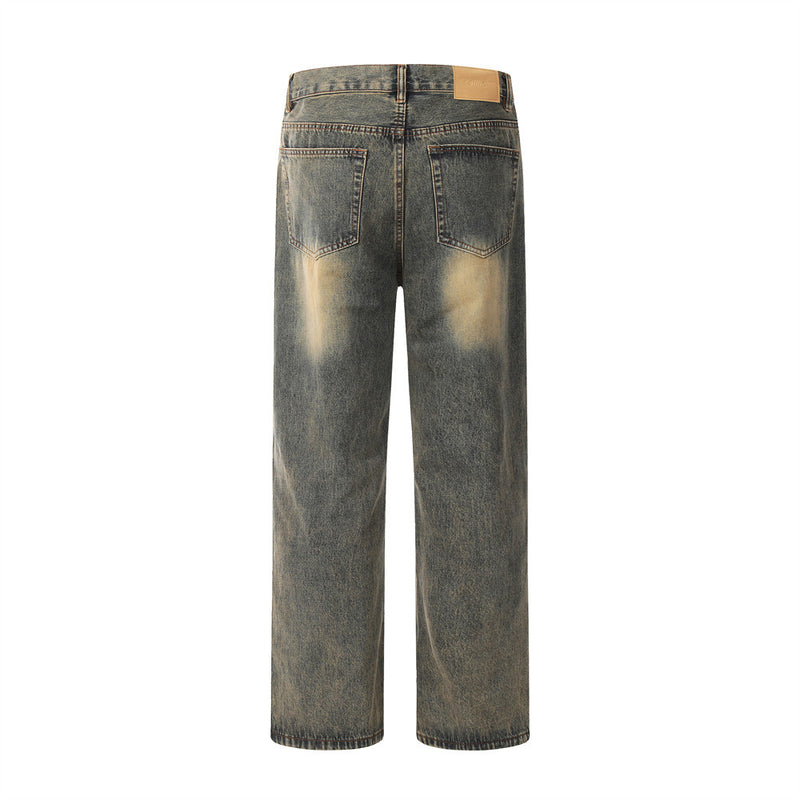 Men Jeans Retro Distressed Loose
