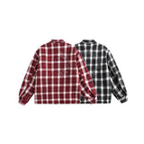 Unisex Coat Plaid Warm Cotton Jacket Loose