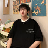 Men T Shirt Summer Loose Cotton