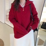 Women Pullover Sweater Loose Thick Knitwear