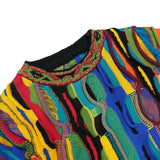 Kapital Sweater Vintage Hida Hehong Heavy Industry Pattern round Neck Retro Three-Dimensional Wave Contrast Color Sweater