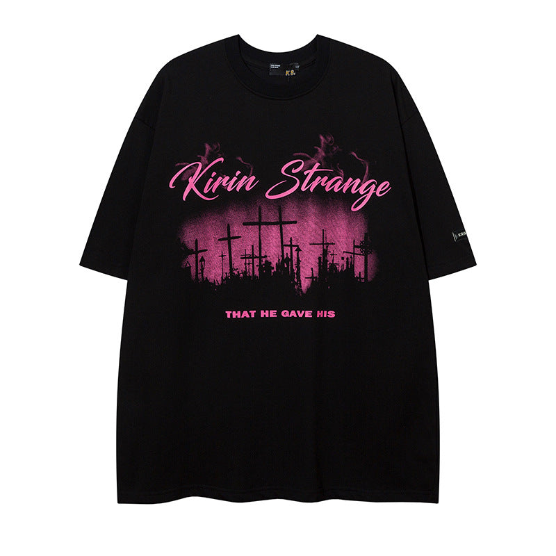 Men T-Shirt Oversize Idle Style Loose All-Match