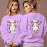 Spooky Mama Print Long Sleeve Hoodies Women Autumn Funny Hal