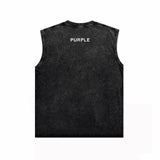 Purple Brand Distressed Tank T Shirts Distressed Sleeveless T-shirt Vest