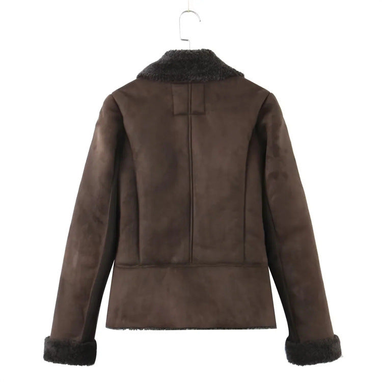 Women Cotton Coat Thickened Zipper Warm