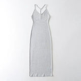 Women Dresses Summer Slim Fit Slimming Mid-Length Dress