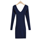 Women Dresses Slim Knit Dress Sweater