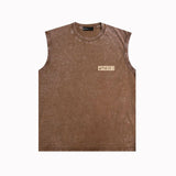 Purple Brand Distressed Tank T Shirts Distressed Sleeveless T-shirt Vest