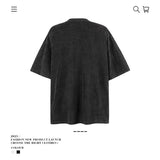 American vintage street T-shirt pure cotton retro loose men's clothing