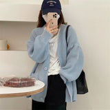 Women Knitted Cardigan Loose Thick Sweater