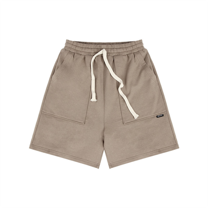 Men Shorts Sports and Leisure Summer Simplicity Solid Color Loose