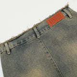 Men Jeans Patch Retro Loose