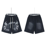 Hellstar Shorts Summer Casual Sports Wash Shorts