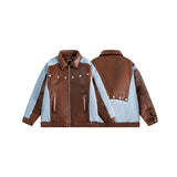 Unisex Coat S PU Leather Jacket Windproof Winter