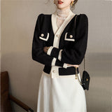 Women Knitted Cardigan Loose Temperament Sweater