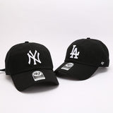 Dodgers and Yankees Baseball Cap 47brand Baseball Cap Female Black Peaked Cap