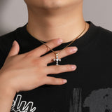 Jewelry Hip Hop S925 Silver Zirconium Claw Crosses Spectrum St. Valentine's Royalty