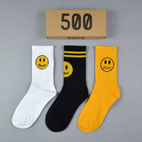 Men socks spring and summer drew smiley face
