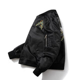 Mens Vintage Jackets Auspicious Dragon Embroidered Jacket Air Force Flight Suit Wave Baseball Suit