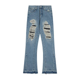 Gallery Dept Jeans Washed Ripped Rough Jeans Flared Trousers
