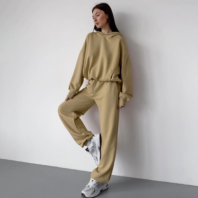 Women Co-Ords Hooded Knitted Women's Autumn Sports