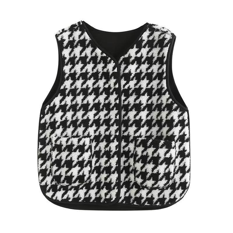 Women Vest Lamb Wool All-Match Loose