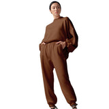 Women Co-Ords Autumn and Winter Leisure Sports Sweater Trousers Suit