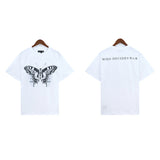 Who Decided War T Shirts Who Decided War Butterfly Print Short Sleeve Trendy Half Sleeve T-Shirt