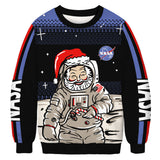 Black Christmas Sweater Crew Neck Sweater 3D Printed Sweater