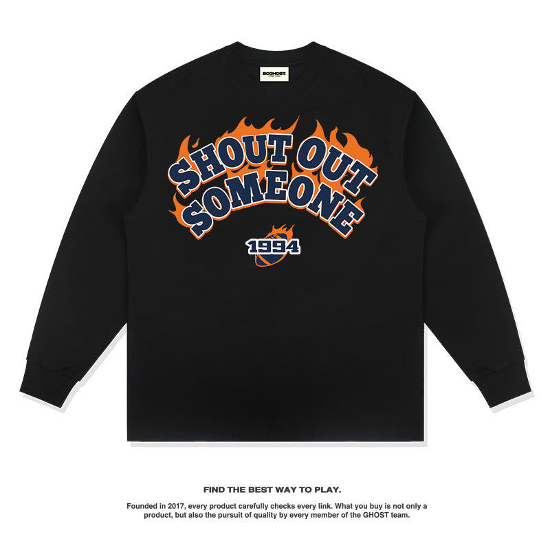 Unisex Long Sleeve Shirt Autumn and Winter T-Shirt Street