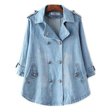 Women Trench Coat Loose Denim Cape Coat